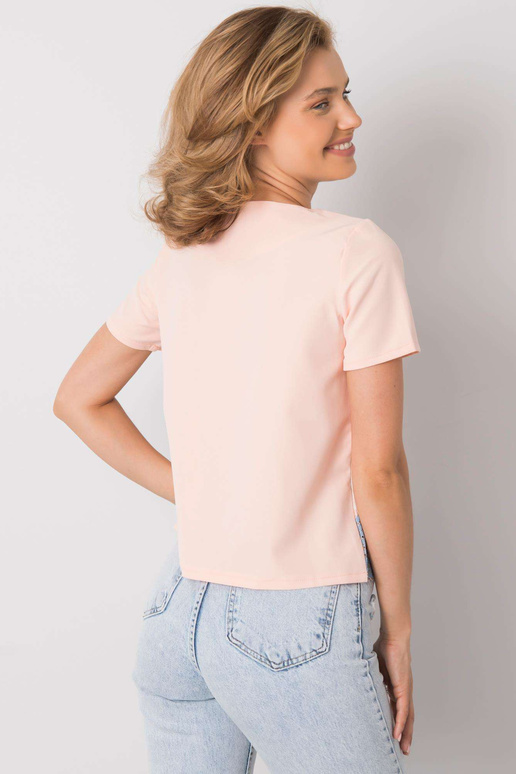 Persiku zila blūze ar mežģīnēm Zahra