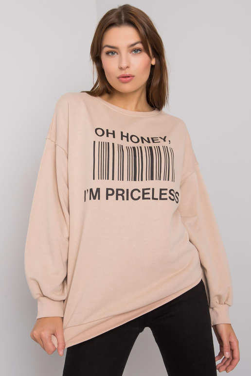 Bēšs sporta krekls ar Basile apdruku