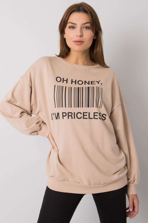 Bēšs sporta krekls ar Basile apdruku