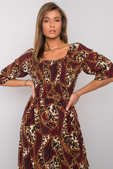 Burgundijas maksi kleita ar... 2