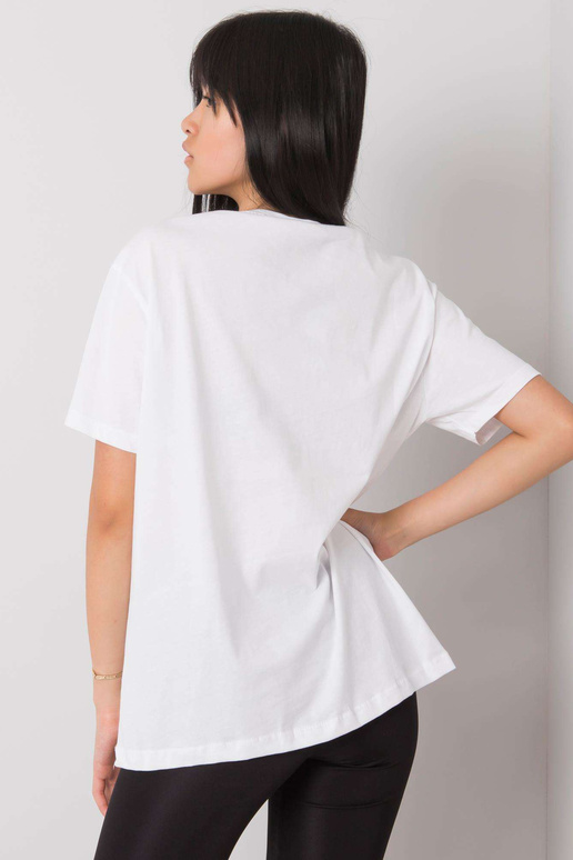 Balts T-krekls ar ingvera apdruku