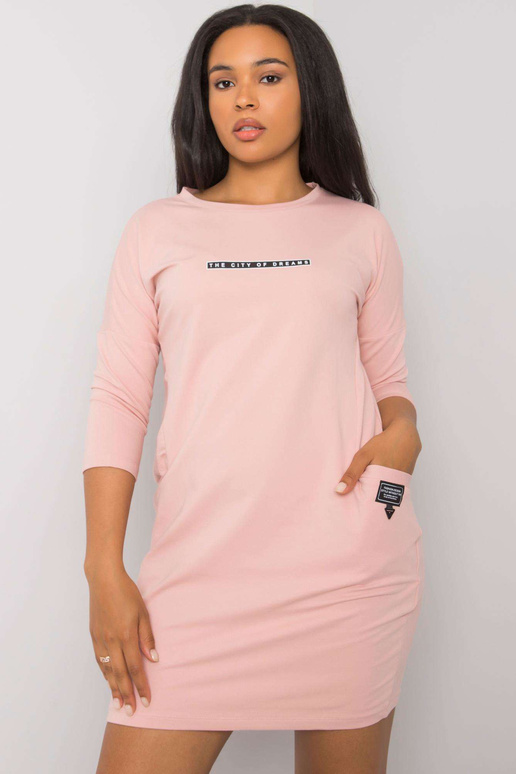 Netīri rozā liela izmēra kleita ar...