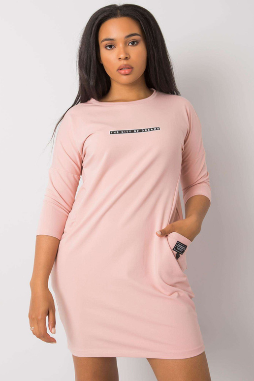 Netīri rozā liela izmēra kleita ar...