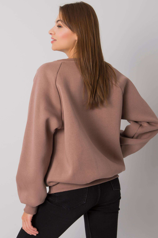 Tumši bēšs džemperis ar kapuci Jordy