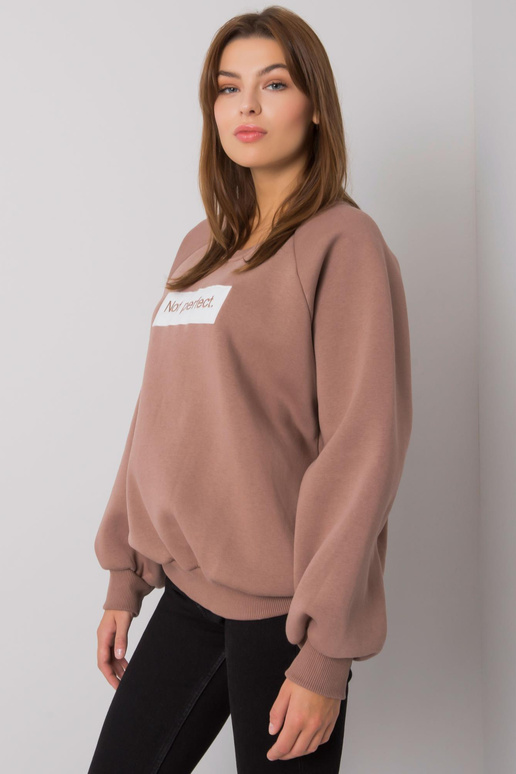 Tumši bēšs džemperis ar kapuci Jordy