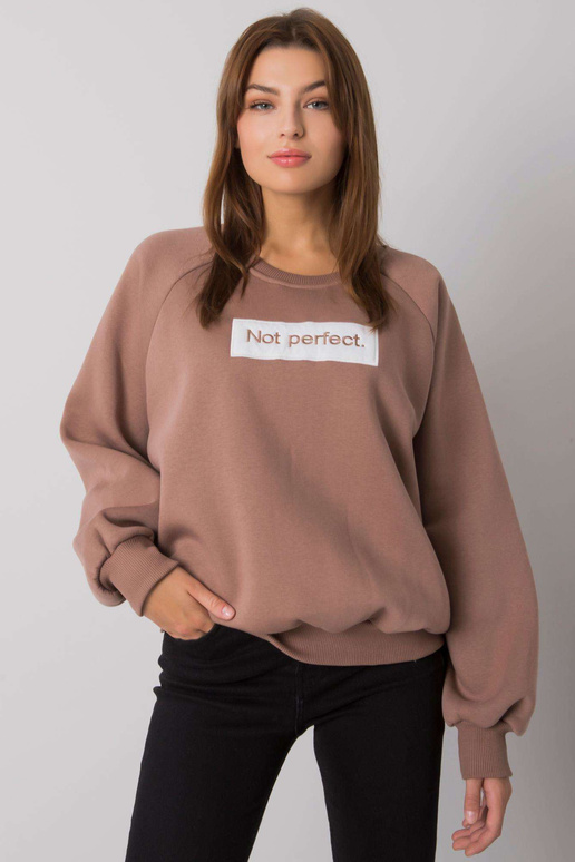 Tumši bēšs džemperis ar kapuci Jordy