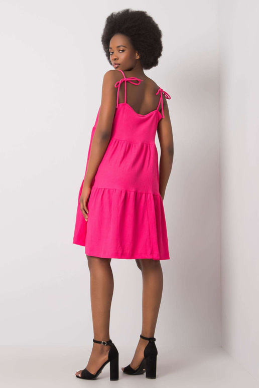 Rozā volānu kleita Manon RUE PARIS