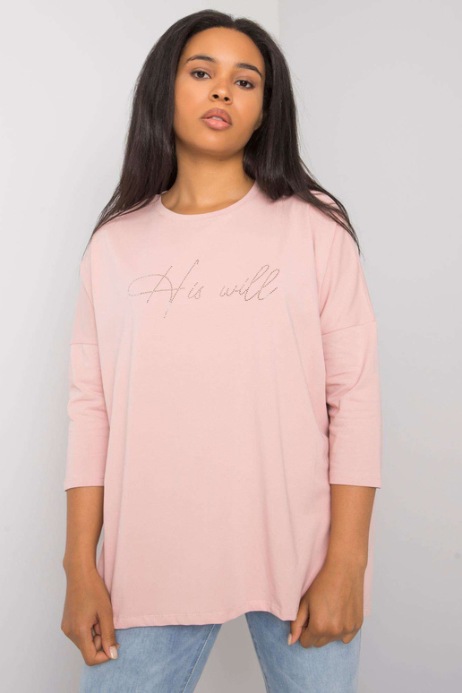 Netīri rozā plus izmēra blūze ar...