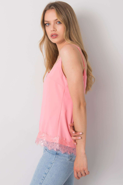 Leyla Lace sieviešu gaiši rozā tops