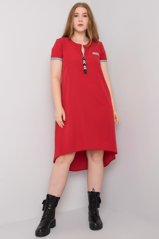 Viana Red liela izmēra kokvilnas kleita