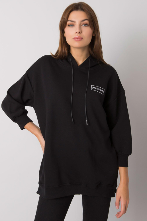 Melns Leora sporta krekls ar kabatām Melns Leora sporta krekls ar kabatām