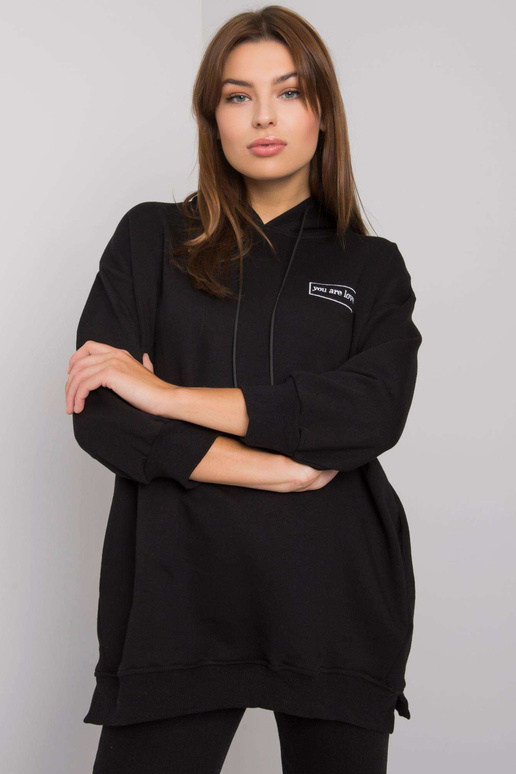 Melns Leora sporta krekls ar kabatām Melns Leora sporta krekls ar kabatām