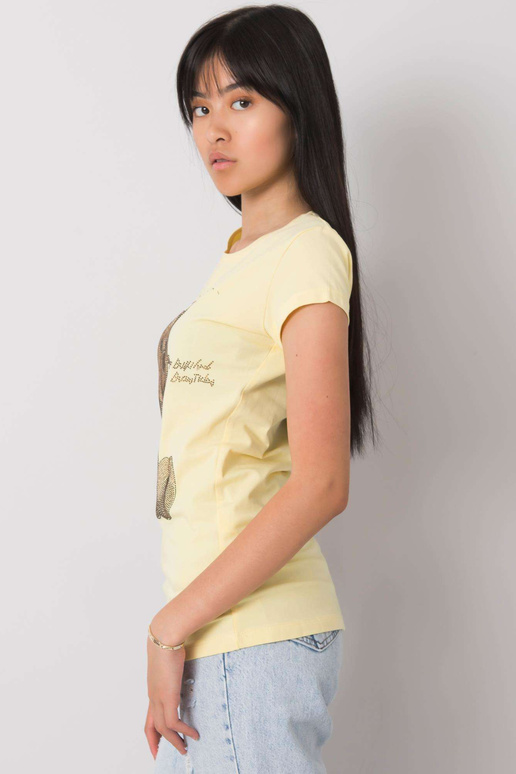Gaiši dzeltens t-krekls ar Misha...