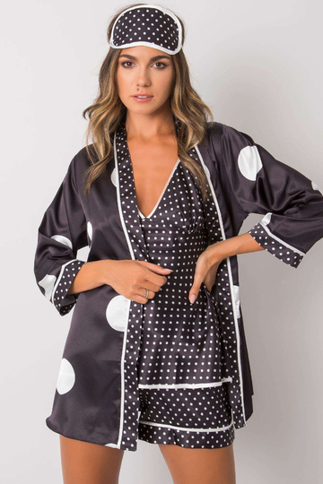 Melns sieviešu nakts komplekts 2