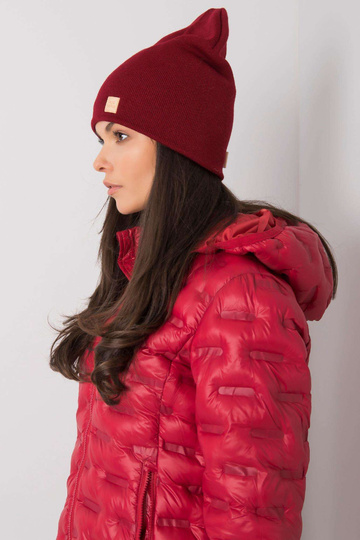 Bordo sieviešu beanie cepure