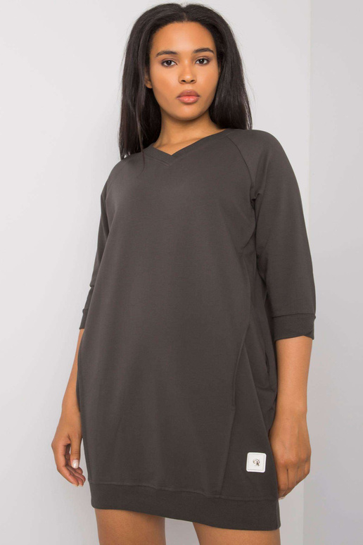 Tumša haki kokvilnas liela izmēra... Tumša haki kokvilnas liela izmēra...