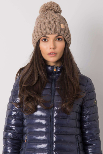 Tumši bēša ziemas cepure ar... 2