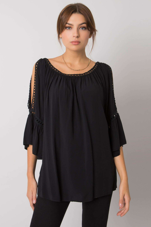 Melna Kearney OCH BELLA viskozes blūze