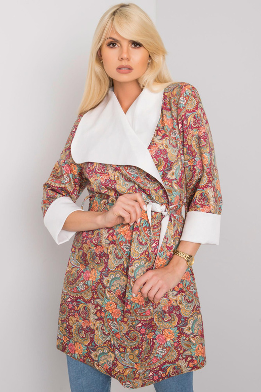 Bordo rakstains Aggie sieviešu mētelis