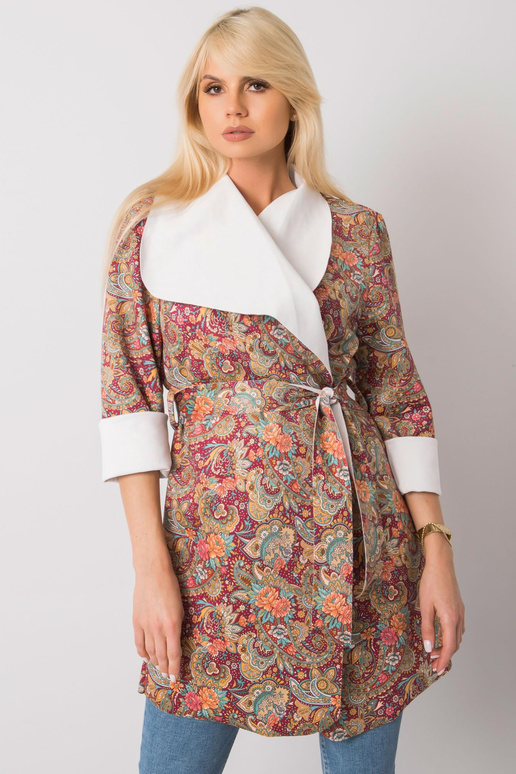 Bordo rakstains Aggie sieviešu mētelis