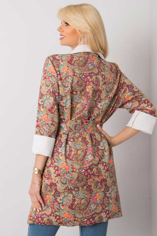 Bordo rakstains Aggie sieviešu mētelis