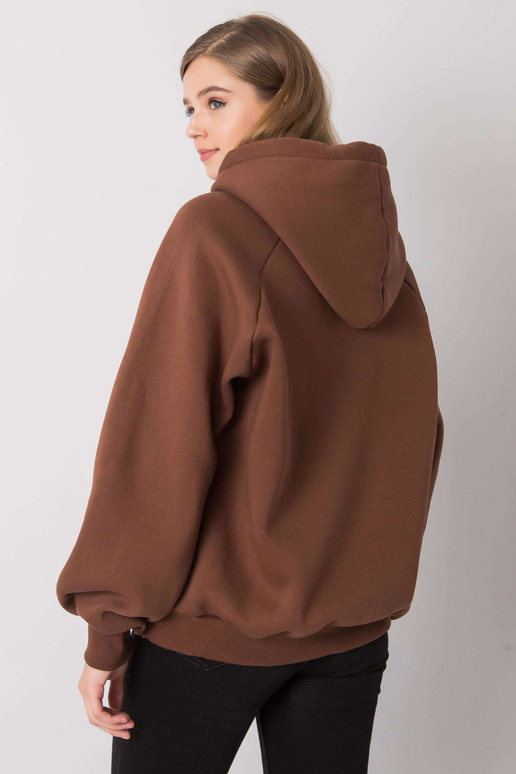 Brūns polsterēts oversize kapuci Alise