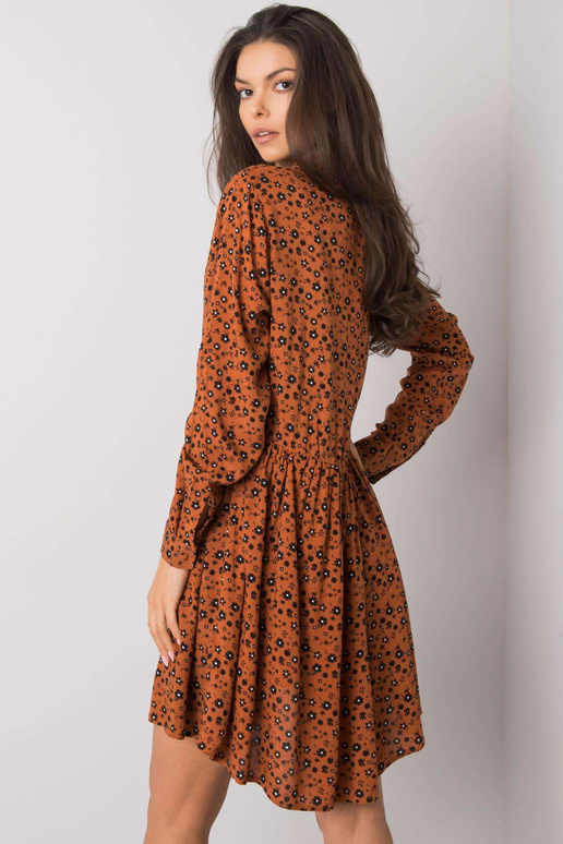 Brūna kleita ar apdrukām Rima FRESH MADE