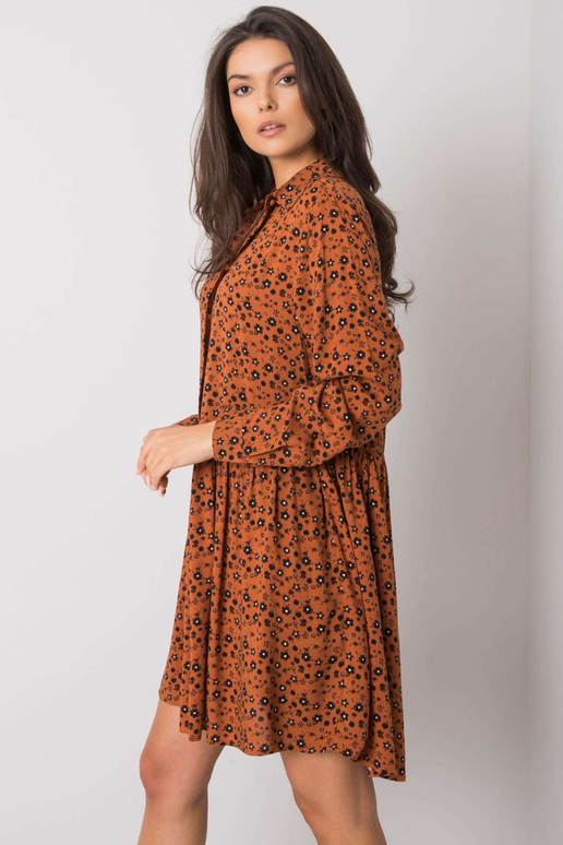 Brūna kleita ar apdrukām Rima FRESH MADE