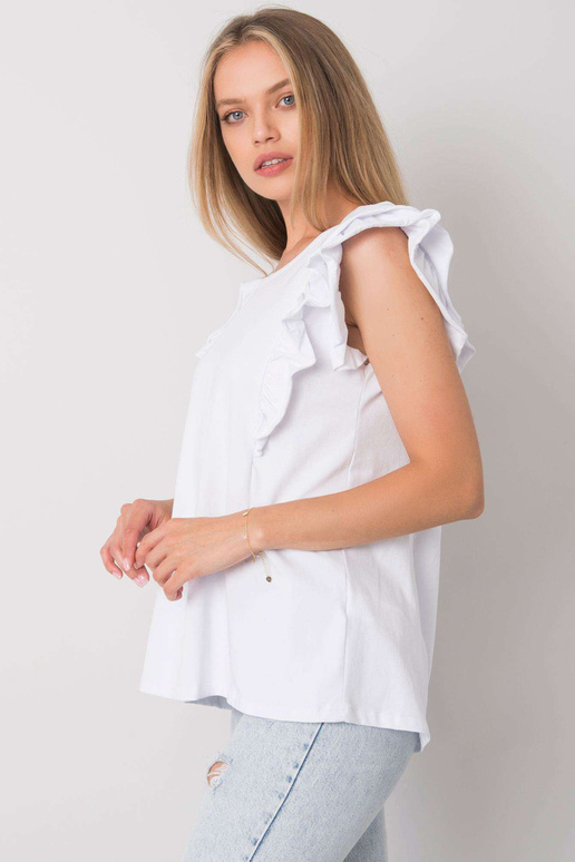 Balta blūze ar volāniem no Claude OCH...