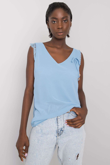 Zila safīra mežģīņu tops 2