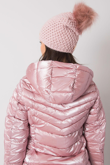 Gaiši rozā ziemas cepure ar...