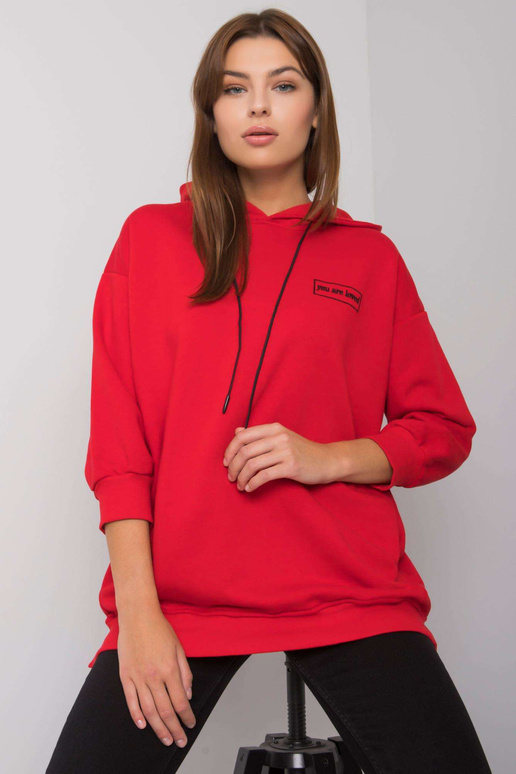 Sarkans Leora sporta krekls ar kabatām