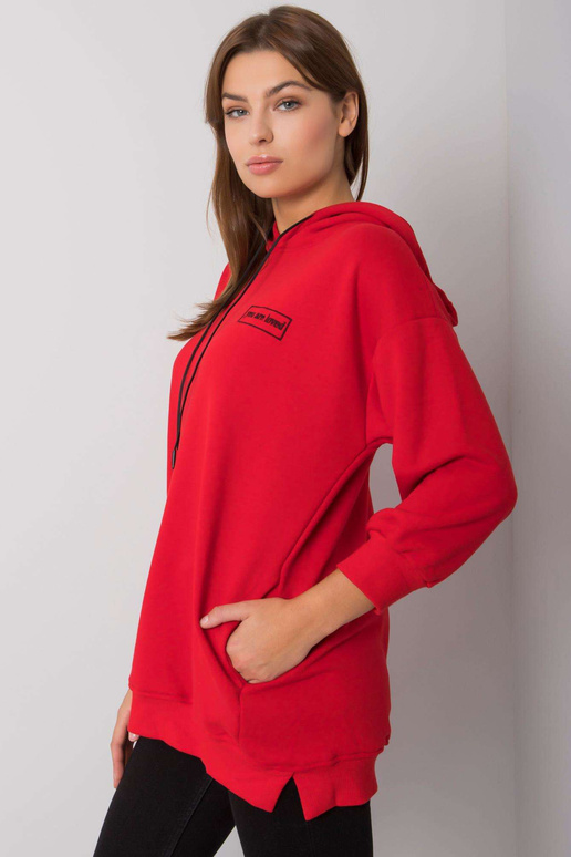 Sarkans Leora sporta krekls ar kabatām