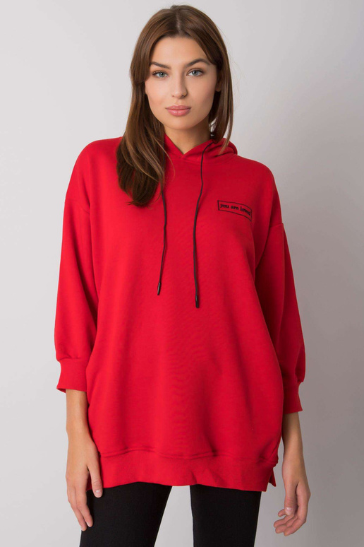 Sarkans Leora sporta krekls ar kabatām