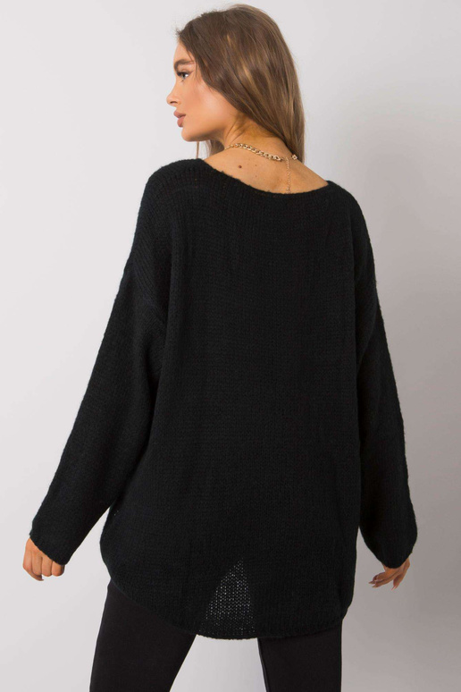 Melns liela izmēra džemperis Stella...