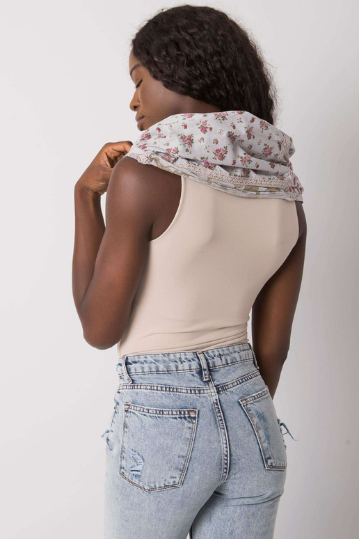 Pelēka kokvilnas strope ar apdruku