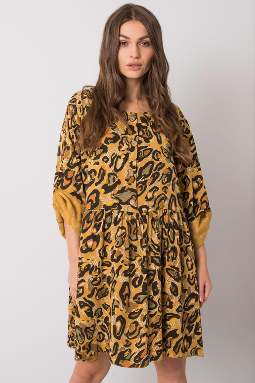 Dzeltena Earlene viskozes kleita Dzeltena Earlene viskozes kleita