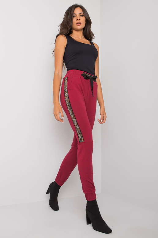 Bordo krāsas treniņbikses ar Giulia...