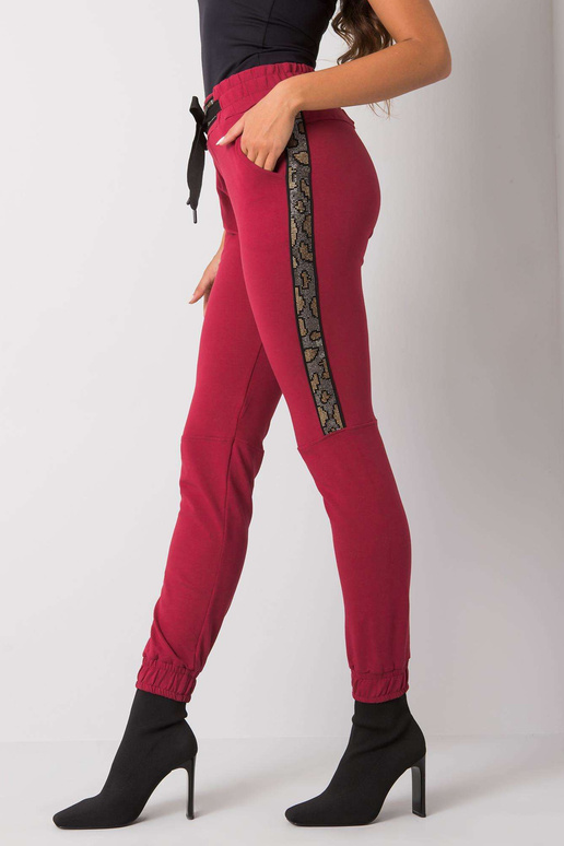 Bordo krāsas treniņbikses ar Giulia...