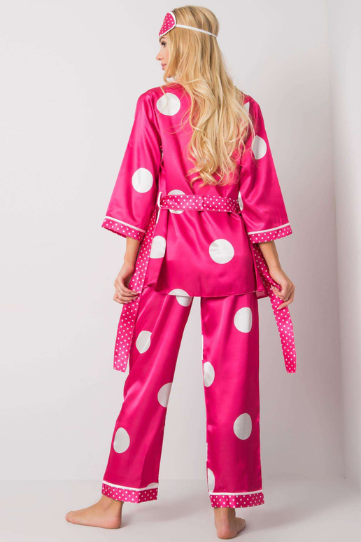 Rozā naktsgaldiņa komplekts ar zirņiem