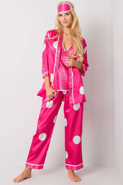 Rozā naktsgaldiņa komplekts ar zirņiem