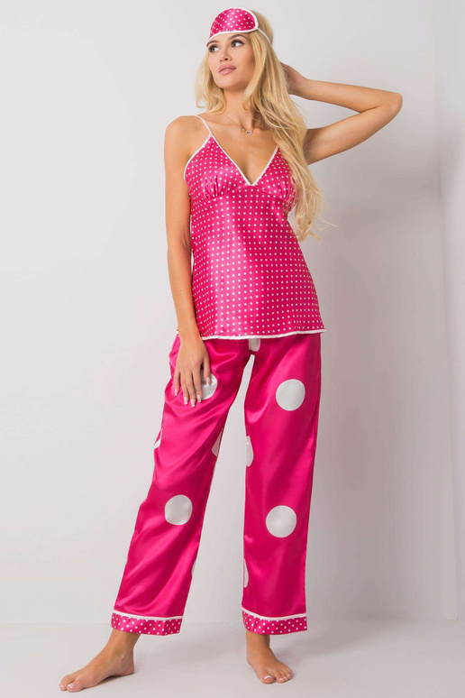 Rozā naktsgaldiņa komplekts ar zirņiem