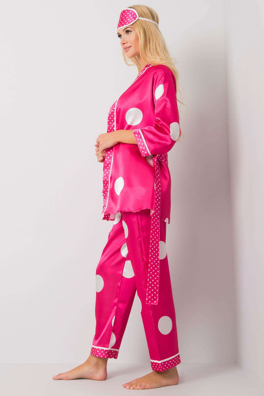 Rozā naktsgaldiņa komplekts ar zirņiem