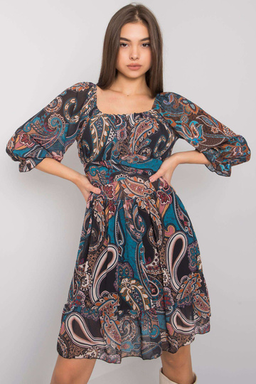 Tumši zila kleita ar... 2