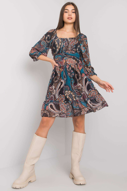 Tumši zila kleita ar apdrukām Ammara...