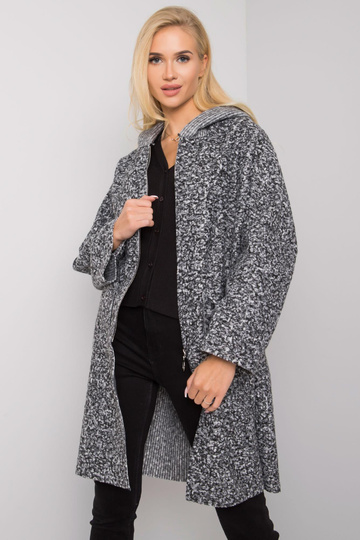 Pelēks mētelis ar kapuci...