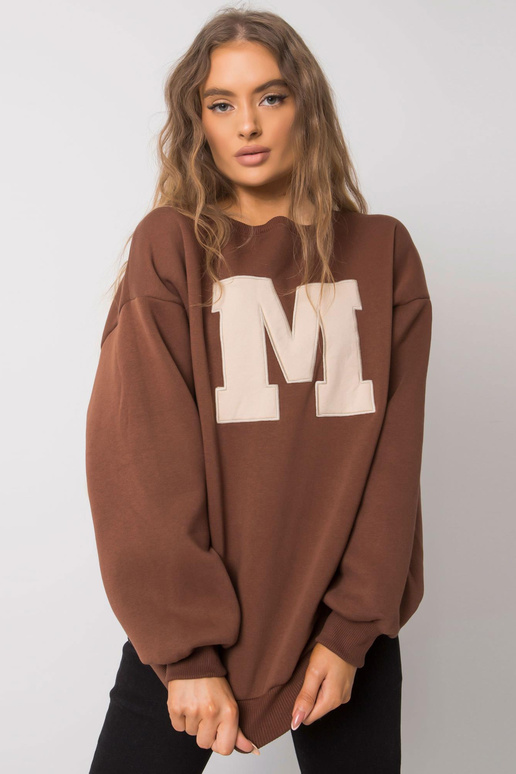 Brūns kokvilnas sporta krekls Armelle