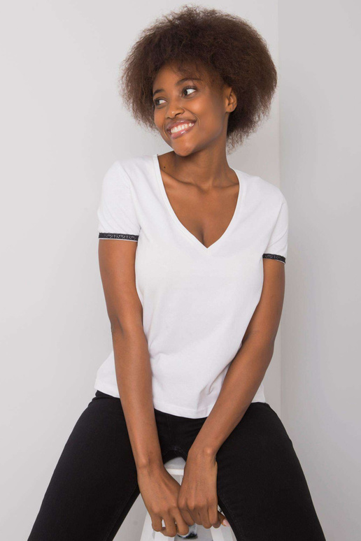 Balts V veida kakla t-krekls Kiarra... Balts V veida kakla t-krekls Kiarra...