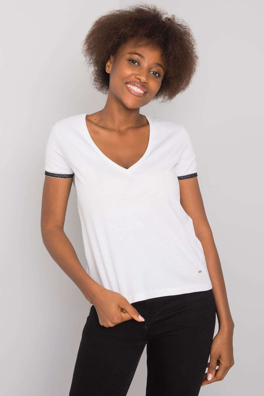 Balts V veida kakla t-krekls Kiarra... Balts V veida kakla t-krekls Kiarra...