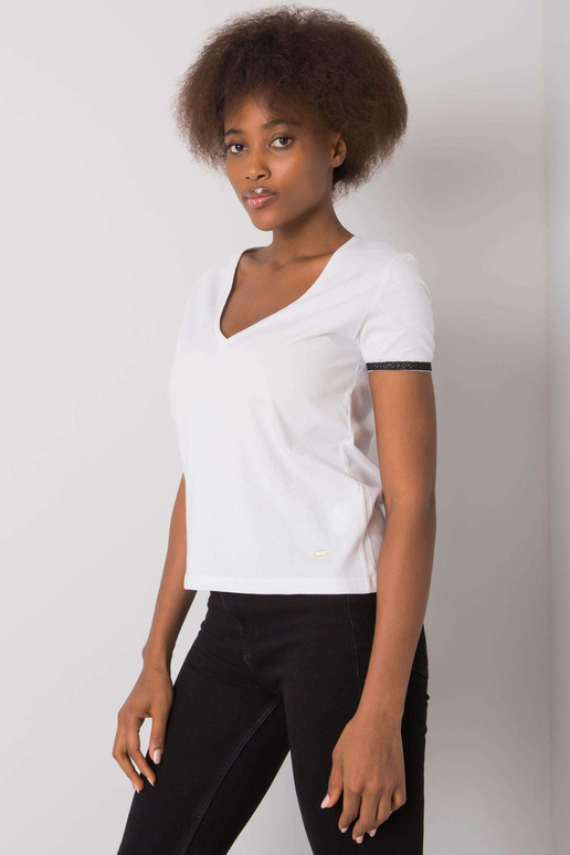 Balts V veida kakla t-krekls Kiarra... Balts V veida kakla t-krekls Kiarra...